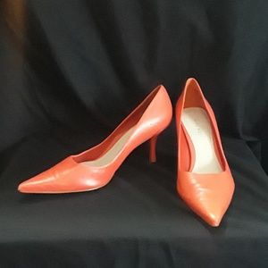 Nine West Coral Leather Pumps